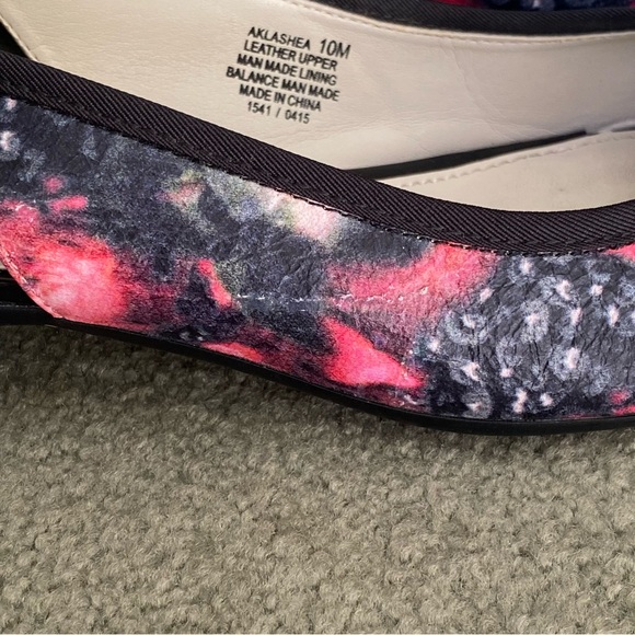 Anne Klein "iflex" 1.5" Heel Peep Toe Slingback Floral and Black ~10 M~ Classy - Picture 4 of 13